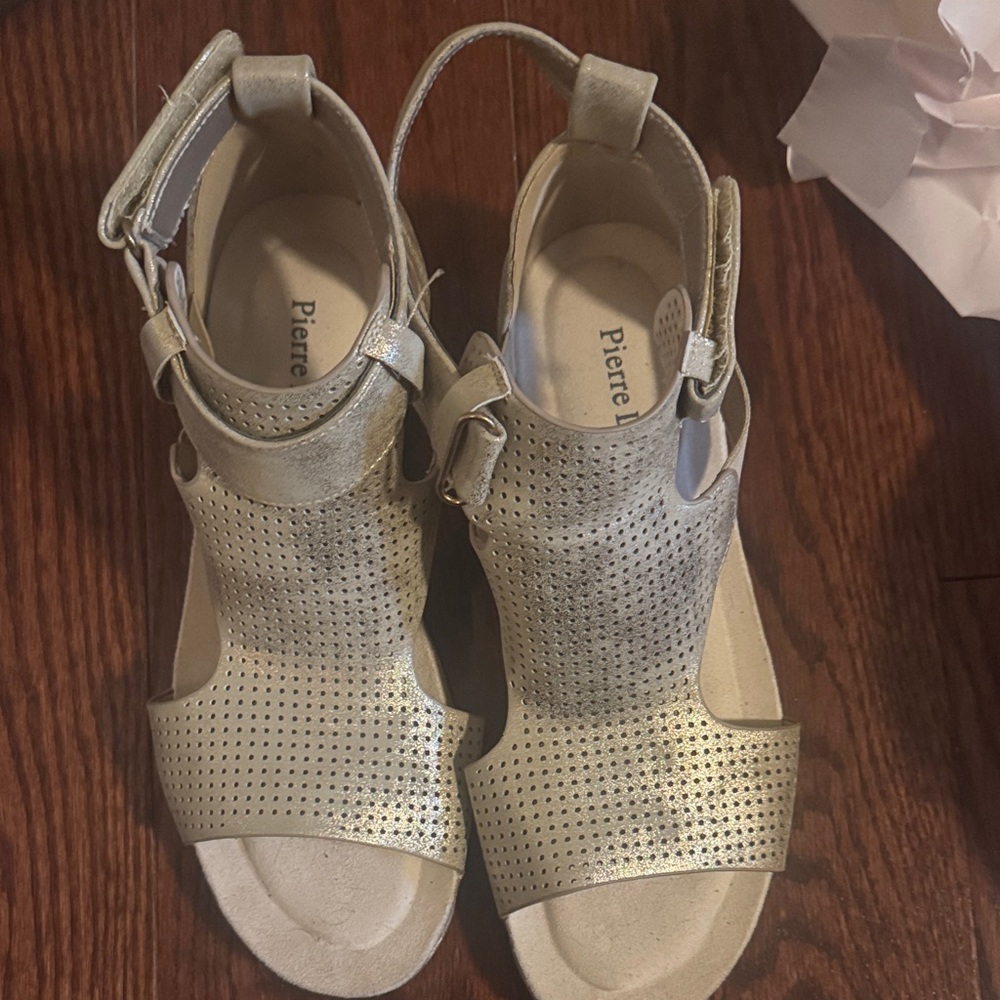 Pierre Dumas Women's Metallic Gold Sandals